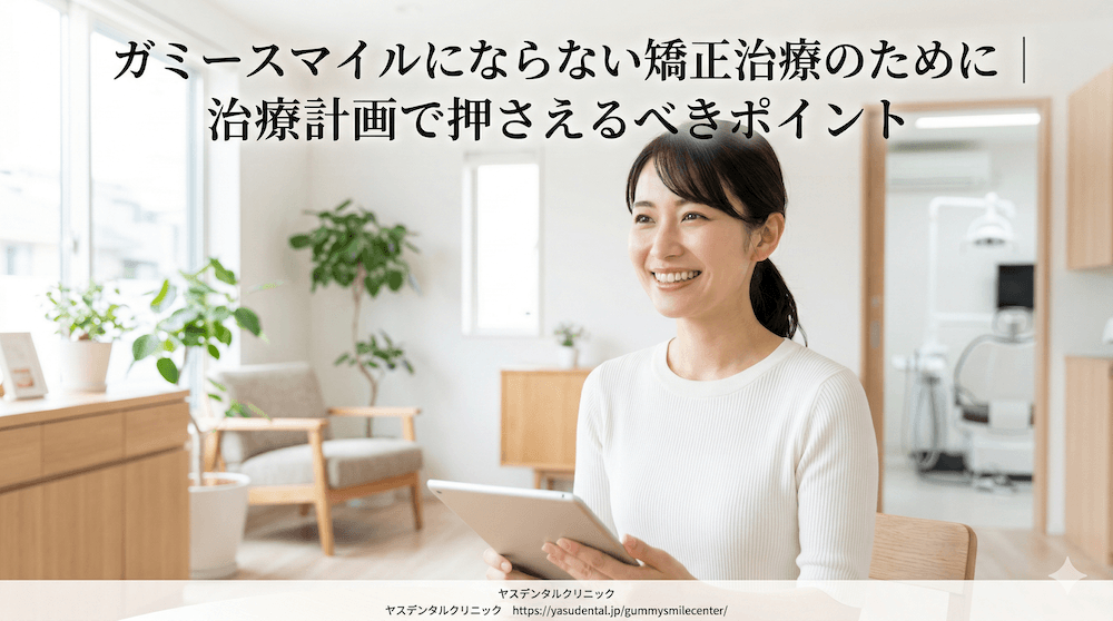 ガミースマイルにならない矯正治療のために｜治療計画で押さえるべきポイント