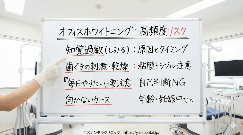 オフィスホワイトニングを高頻度でやりすぎるリスク