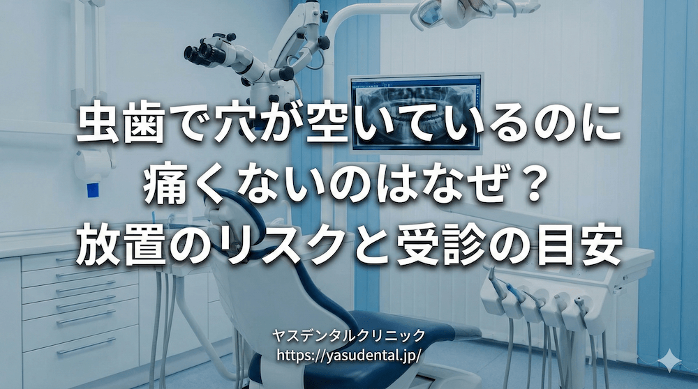 虫歯で穴が空いているのに痛くないのはなぜ？放置のリスクと受診の目安