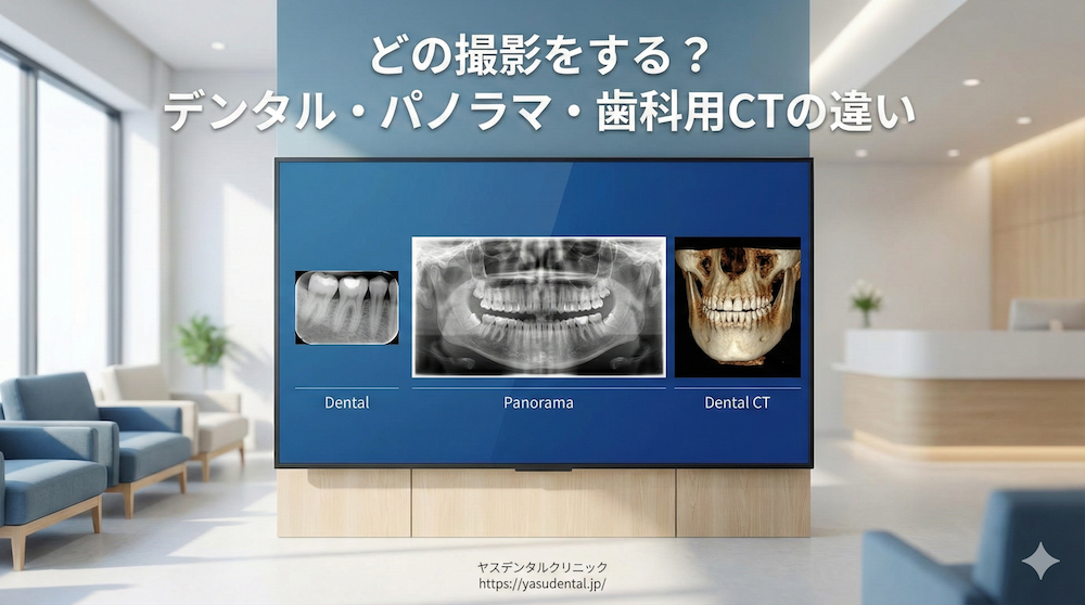 どの撮影をする？デンタル・パノラマ・歯科用CTの違い