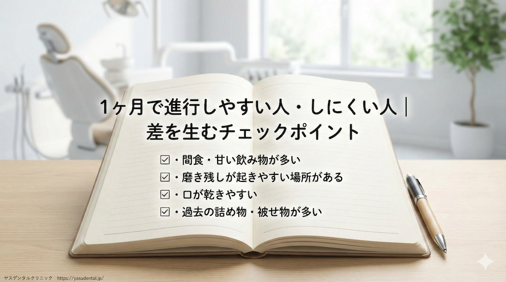 1ヶ月で進行しやすい人・しにくい人｜差を生むチェックポイント