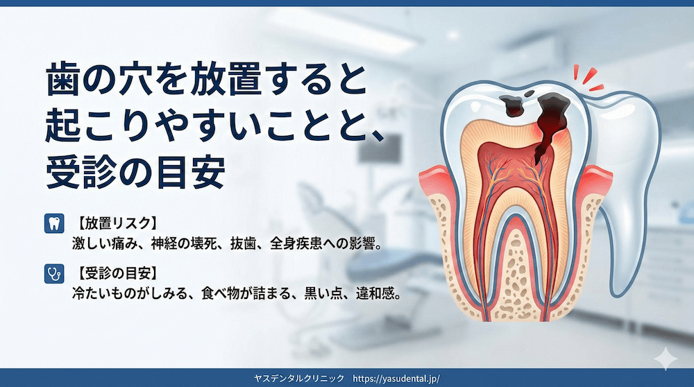 放置すると起こりやすいことと、受診の目安