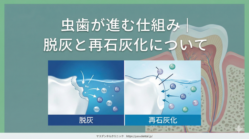 虫歯が進む仕組み｜脱灰と再石灰化について