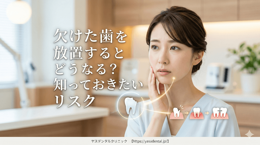 欠けた歯を放置するとどうなる?知っておきたいリスク