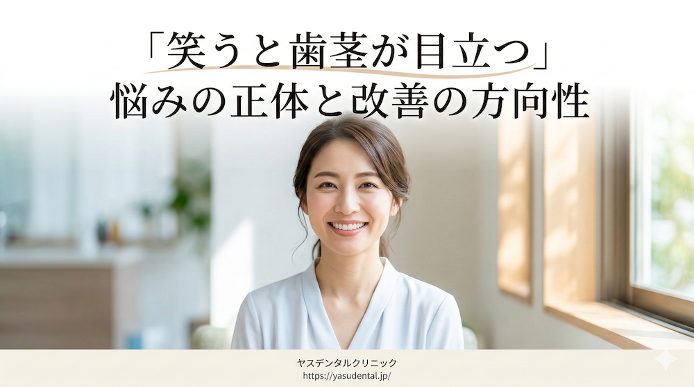 「笑うと歯茎が目立つ」悩みの正体と改善の方向性