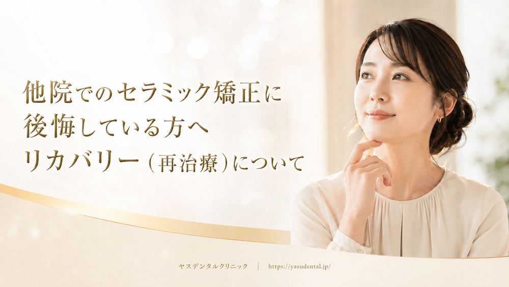 他院でのセラミック矯正に後悔している方へ｜リカバリー（再治療）について