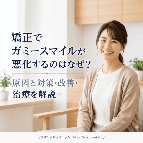 矯正でガミースマイルが悪化するのはなぜ？原因と対策・改善治療を解説