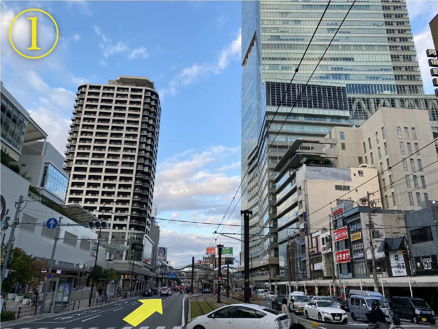 あべの筋を天満橋方面に北上してください。